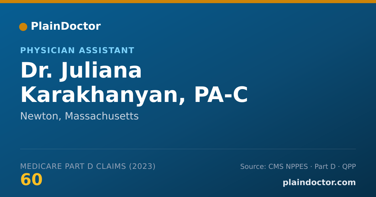 Shareable card for Juliana Karakhanyan, PA-C - Physician Assistant, Newton, MA