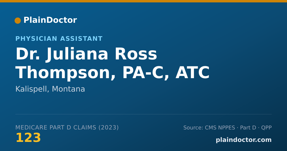Shareable card for Juliana Ross Thompson, PA-C, ATC - Physician Assistant, Kalispell, MT