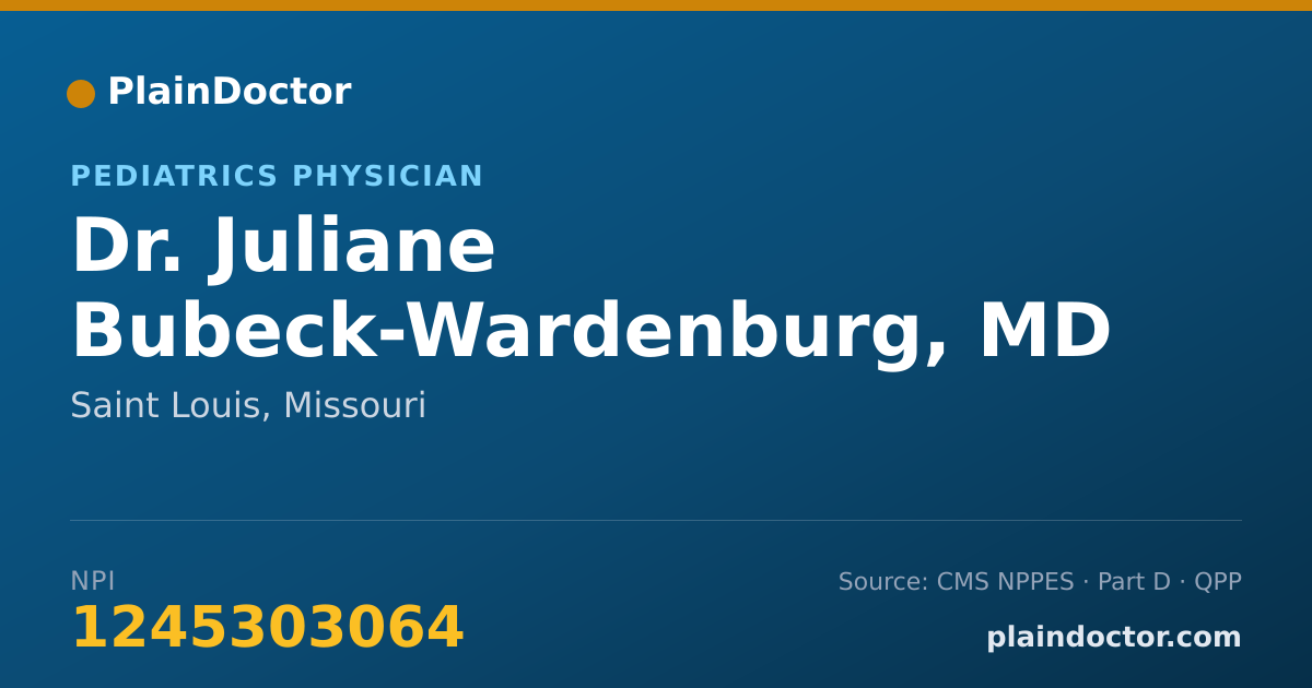 Shareable card for Juliane Bubeck-Wardenburg, MD PHD - Pediatrics Physician, Saint Louis, MO