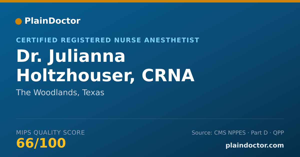 Shareable card for Julianna Holtzhouser, CRNA - Certified Registered Nurse Anesthetist, The Woodlands, TX