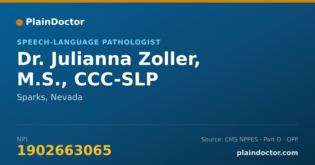 Shareable card for Julianna Zoller, M.S., CCC-SLP - Speech-Language Pathologist, Sparks, NV