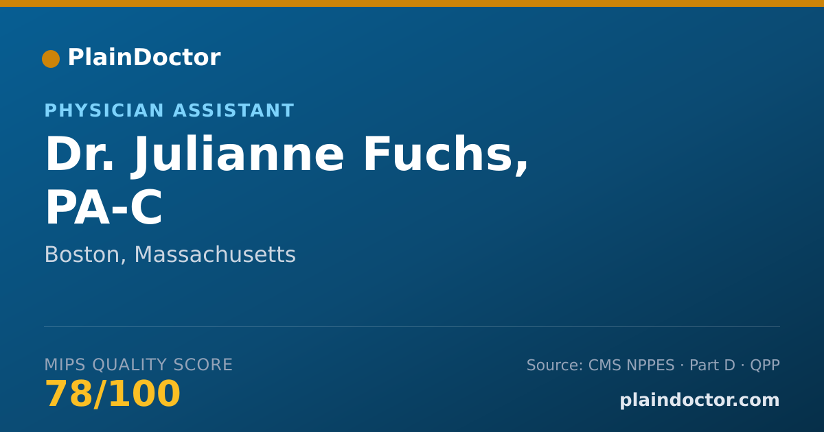 Shareable card for Julianne Fuchs, PA-C - Physician Assistant, Boston, MA