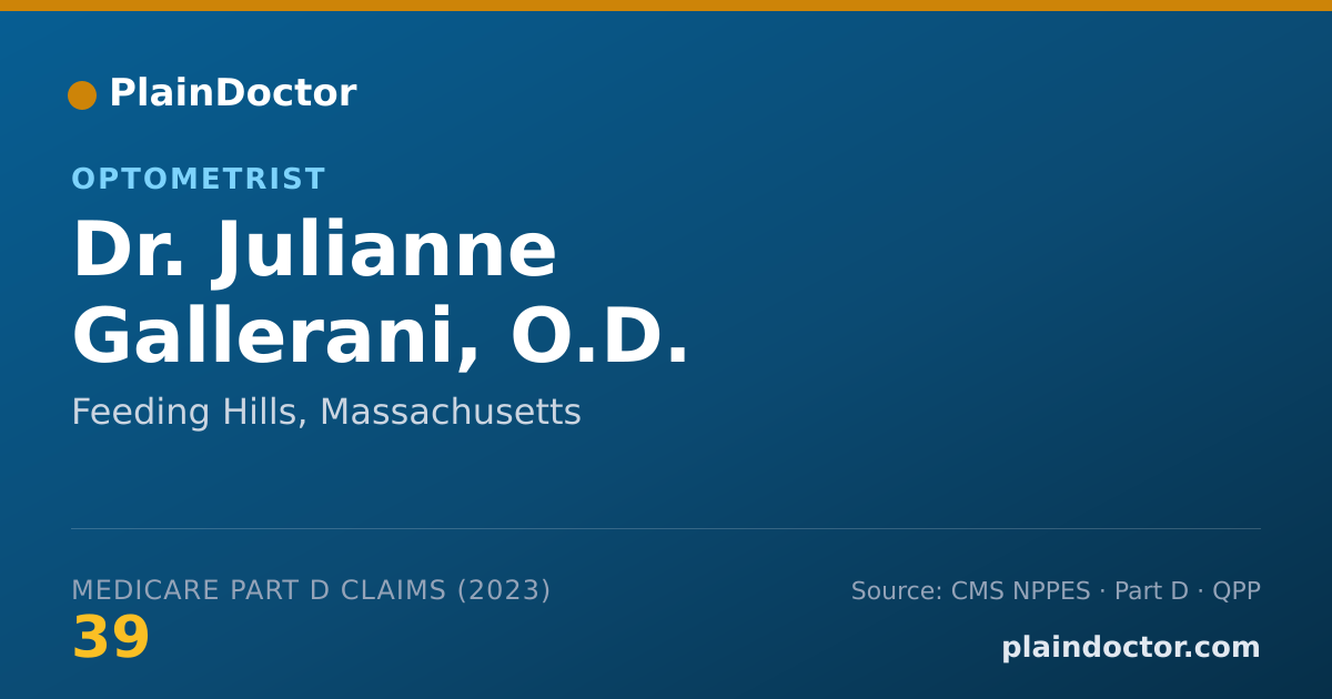 Shareable card for Julianne Gallerani, O.D. - Optometrist, Feeding Hills, MA