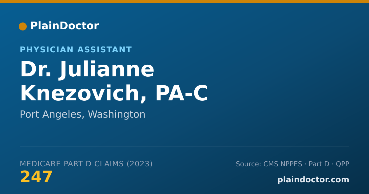Shareable card for Julianne Knezovich, PA-C - Physician Assistant, Port Angeles, WA