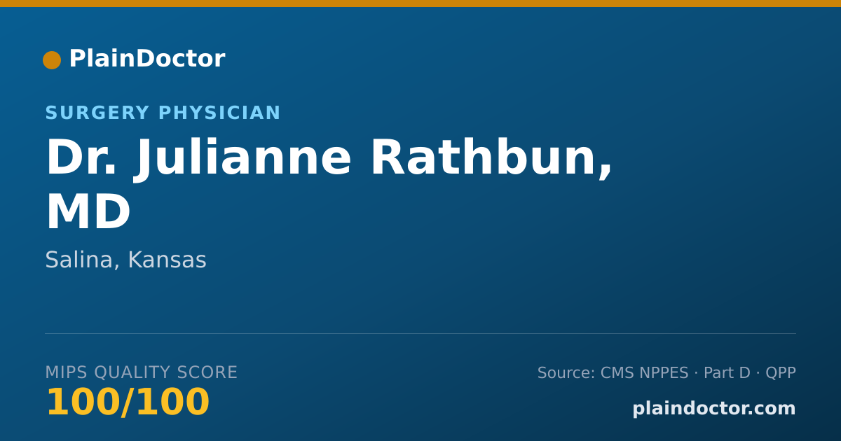 Shareable card for Julianne Rathbun, MD - Surgery Physician, Salina, KS
