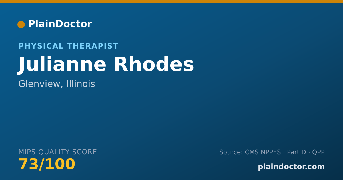 Shareable card for Julianne Rhodes - Physical Therapist, Glenview, IL