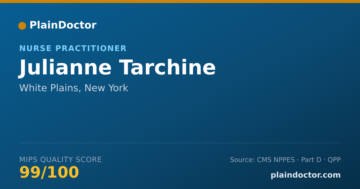 Shareable card for Julianne Tarchine - Nurse Practitioner, White Plains, NY