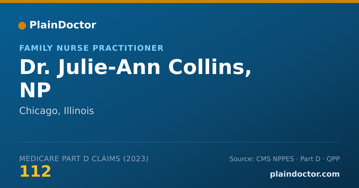 Shareable card for Julie-Ann Collins, NP - Family Nurse Practitioner, Chicago, IL