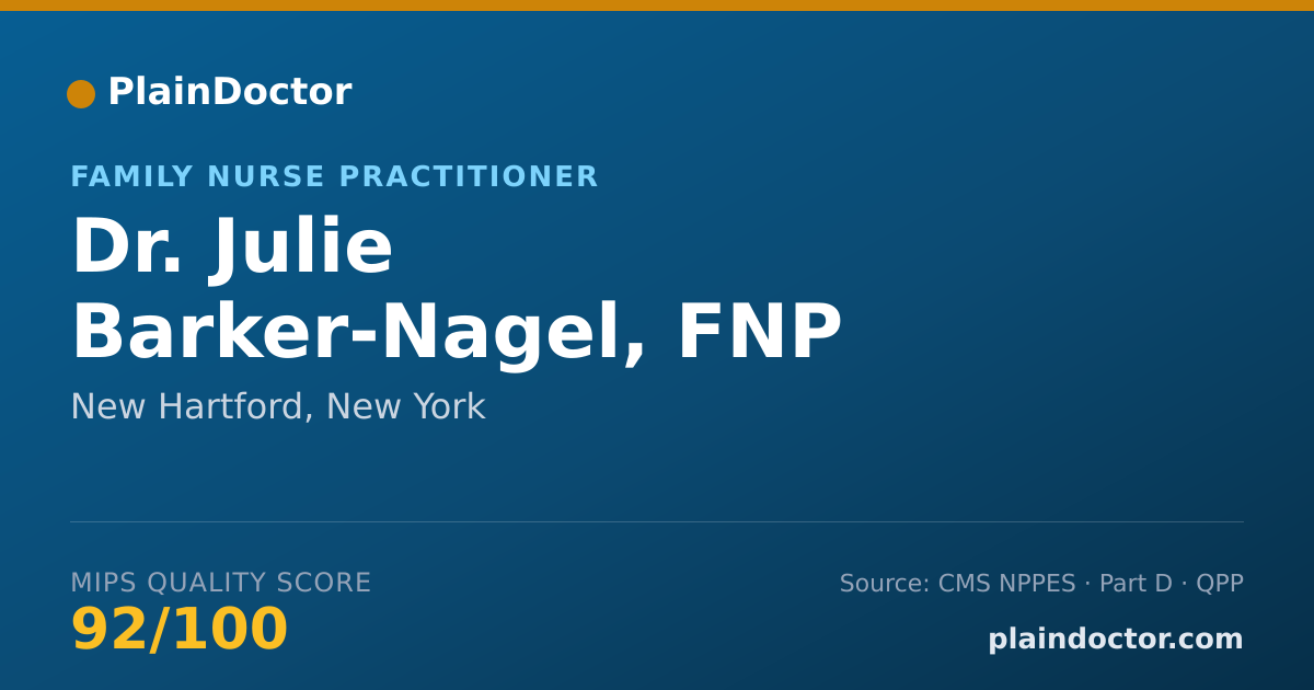 Shareable card for Julie Barker-Nagel, FNP - Family Nurse Practitioner, New Hartford, NY
