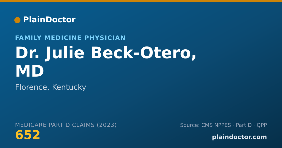 Shareable card for Julie Beck-Otero, MD - Family Medicine Physician, Florence, KY