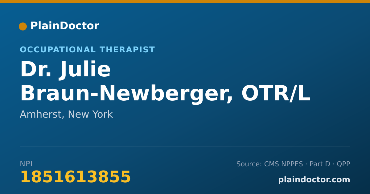 Shareable card for Julie Braun-Newberger, OTR/L - Occupational Therapist, Amherst, NY