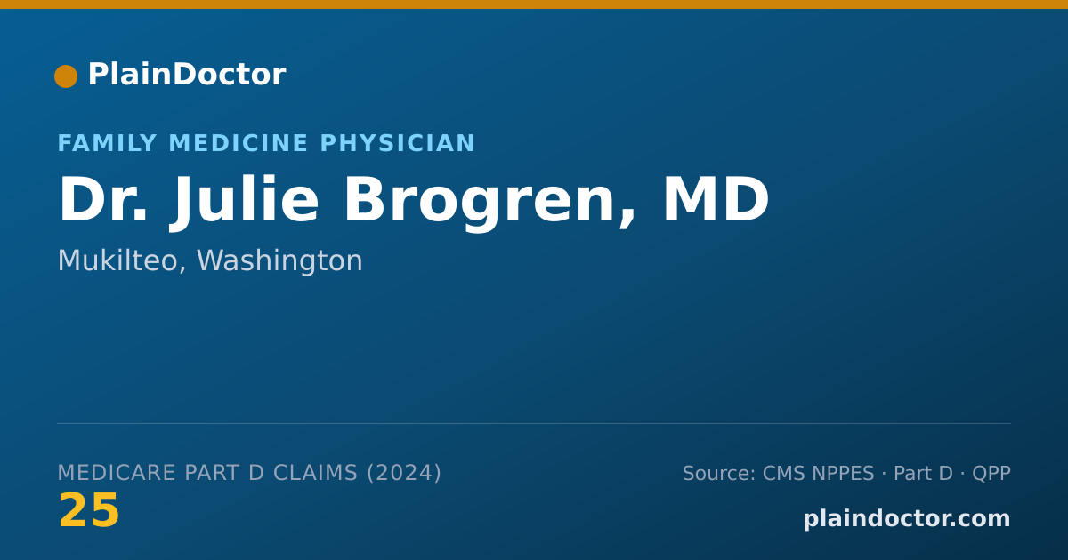 Shareable card for Julie Brogren, MD - Family Medicine Physician, Mukilteo, WA