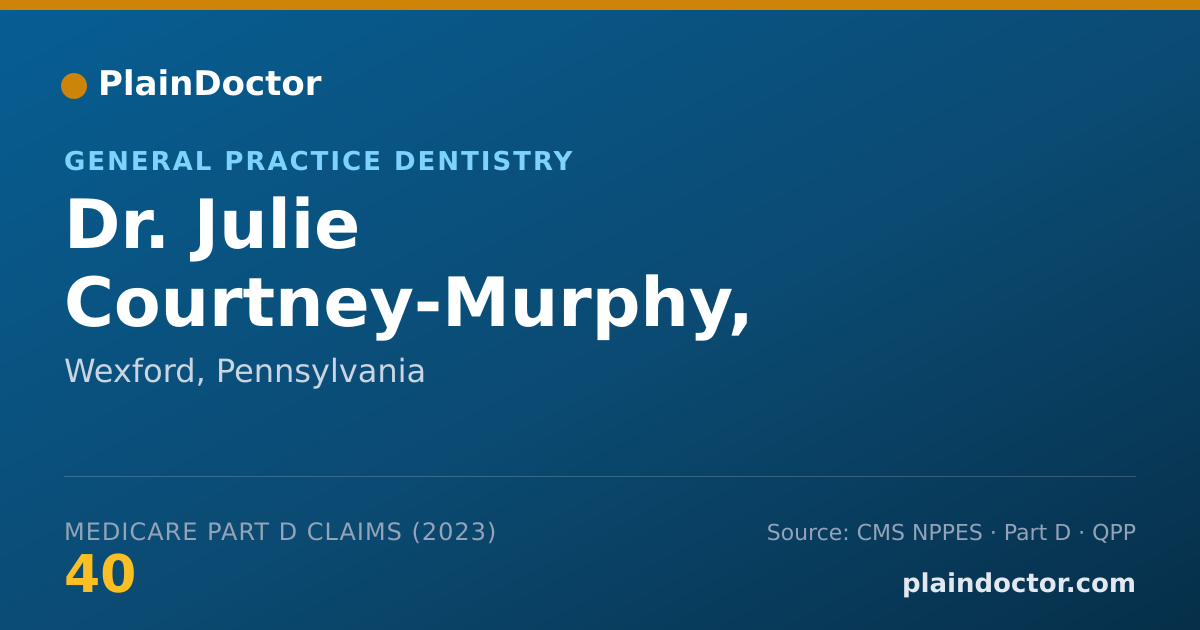 Shareable card for Julie Courtney-Murphy, D.M.D. - General Practice Dentistry, Wexford, PA