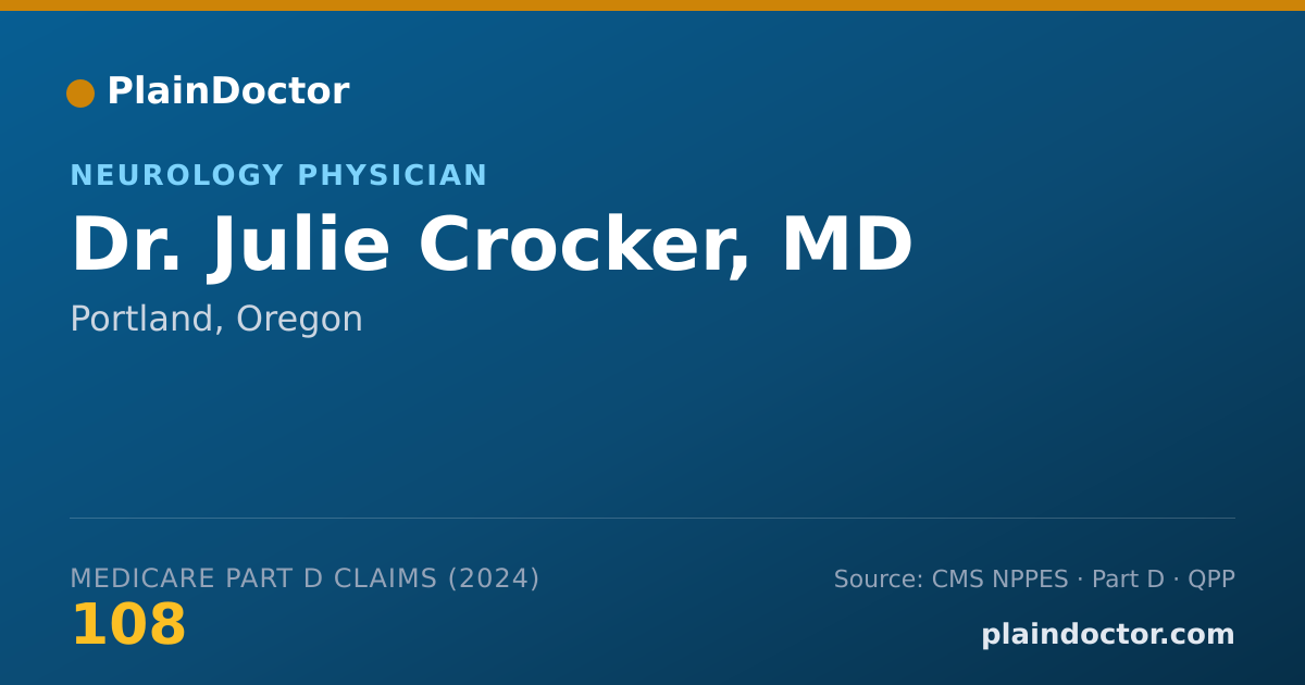 Shareable card for Julie Crocker, MD - Neurology Physician, Portland, OR