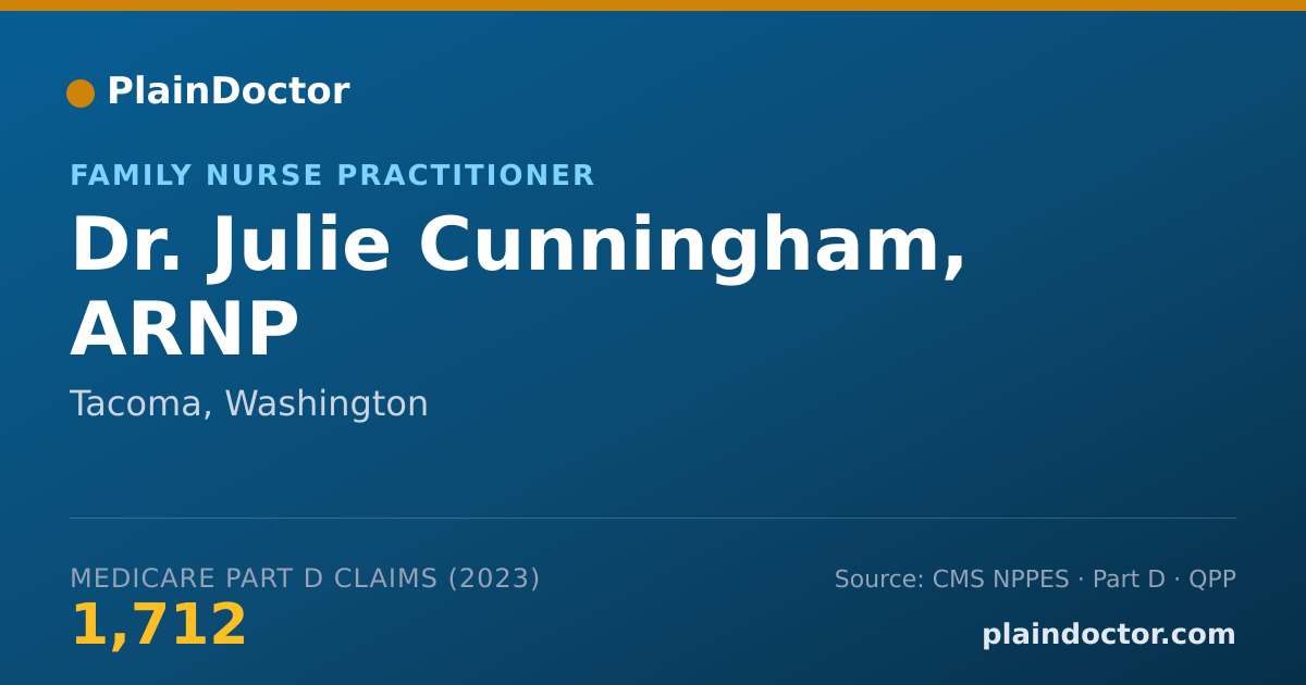 Shareable card for Julie Cunningham, ARNP - Family Nurse Practitioner, Tacoma, WA