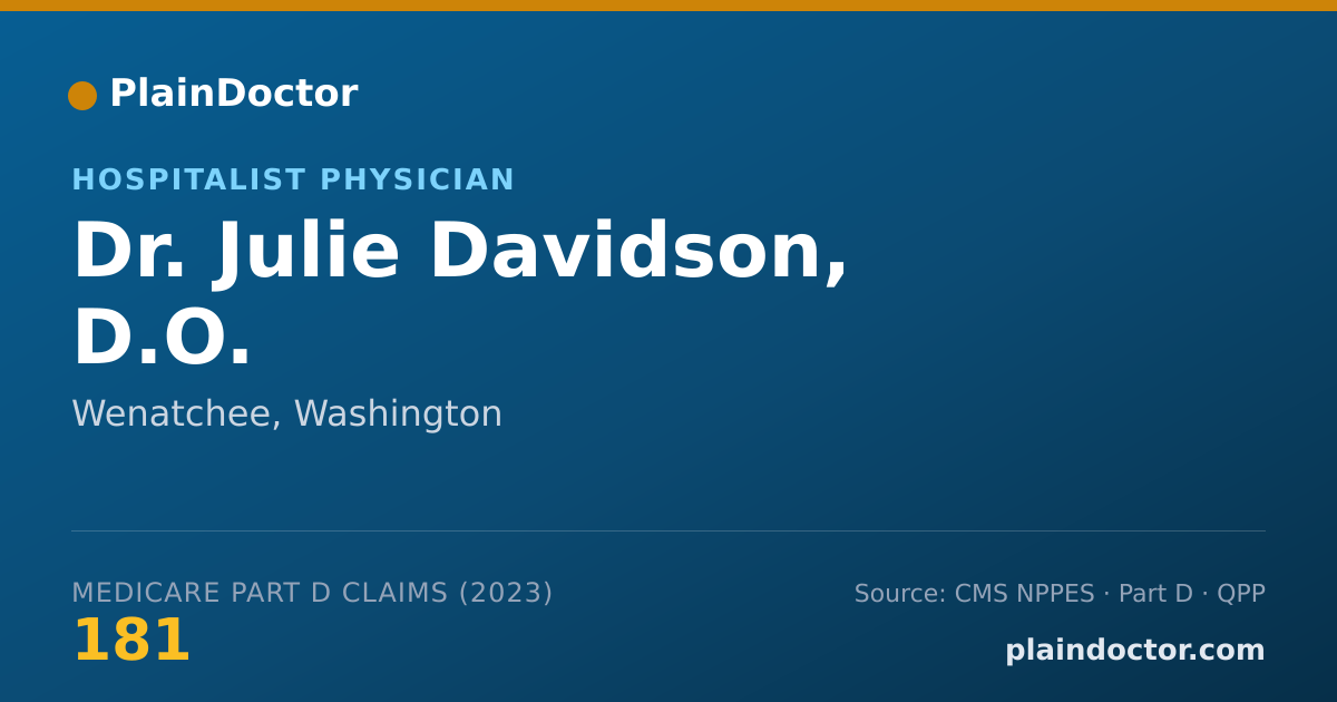 Shareable card for Julie Davidson, D.O. - Hospitalist Physician, Wenatchee, WA