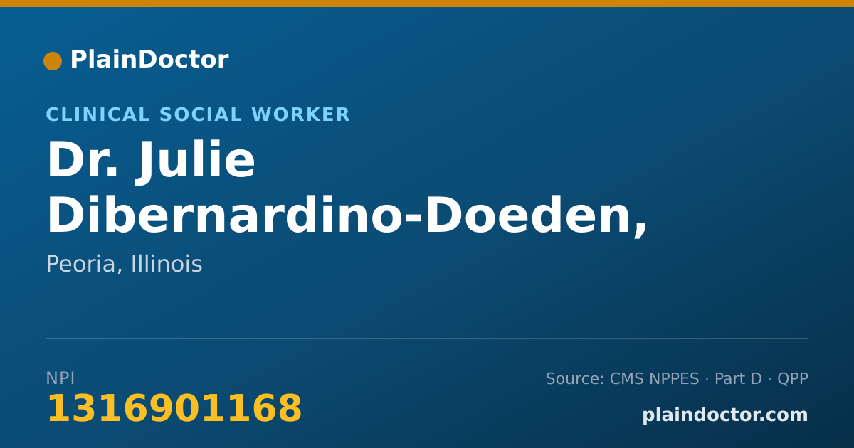 Shareable card for Julie Dibernardino-Doeden, LCSW - Clinical Social Worker, Peoria, IL