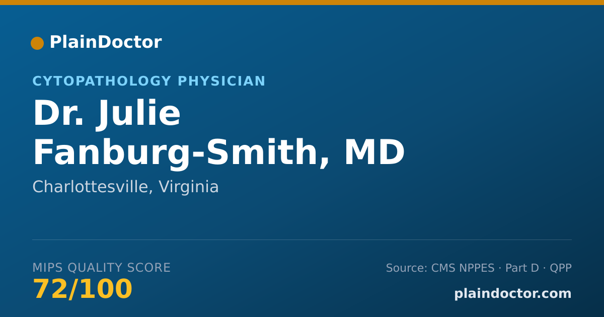 Shareable card for Julie Fanburg-Smith, MD - Cytopathology Physician, Charlottesville, VA