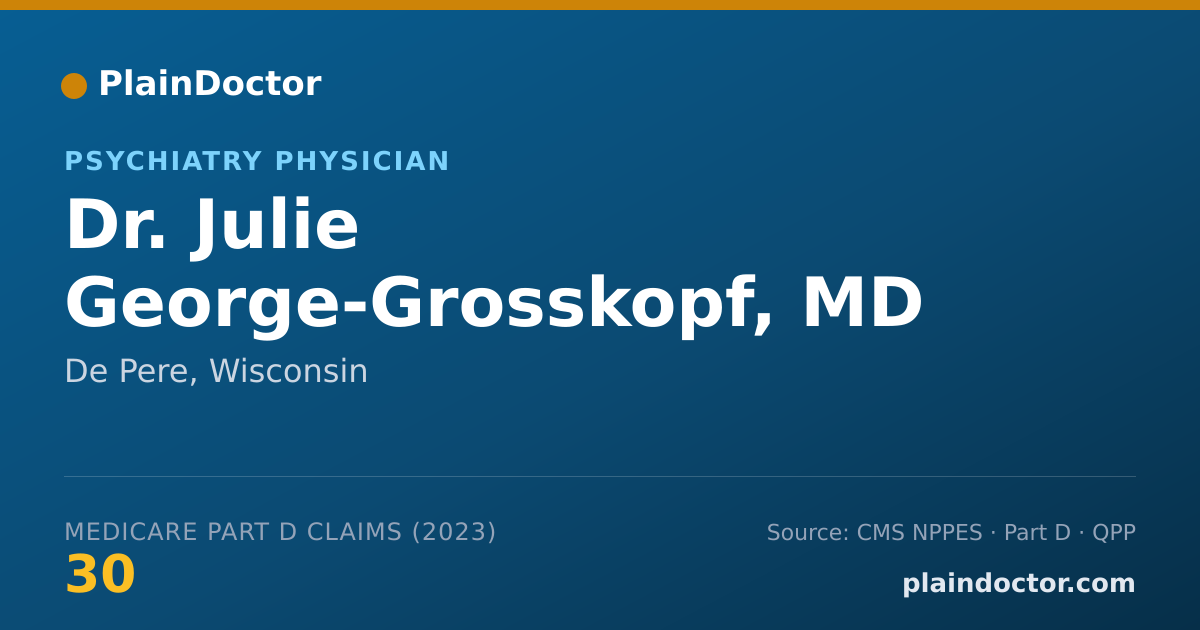 Shareable card for Julie George-Grosskopf, MD - Psychiatry Physician, De Pere, WI