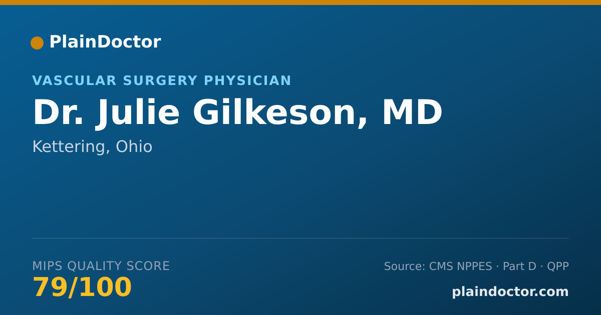 Shareable card for Julie Gilkeson, MD - Vascular Surgery Physician, Kettering, OH
