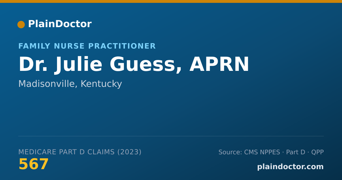 Shareable card for Julie Guess, APRN - Family Nurse Practitioner, Madisonville, KY
