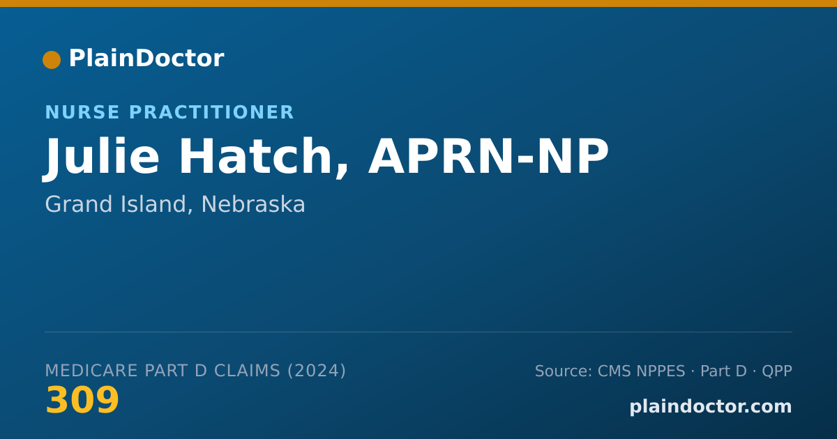 Shareable card for Julie Hatch, APRN-NP - Nurse Practitioner, Grand Island, NE
