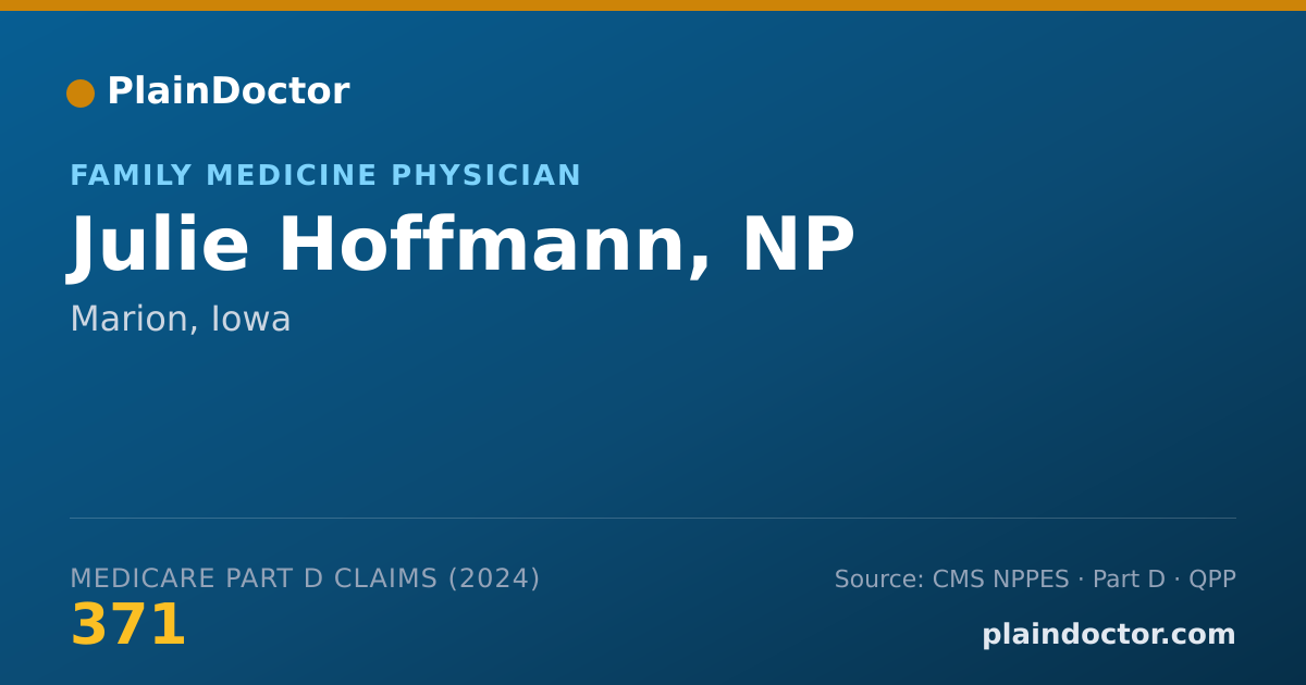 Shareable card for Julie Hoffmann, NP - Family Medicine Physician, Marion, IA