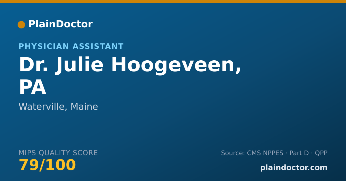 Shareable card for Julie Hoogeveen, PA - Physician Assistant, Waterville, ME