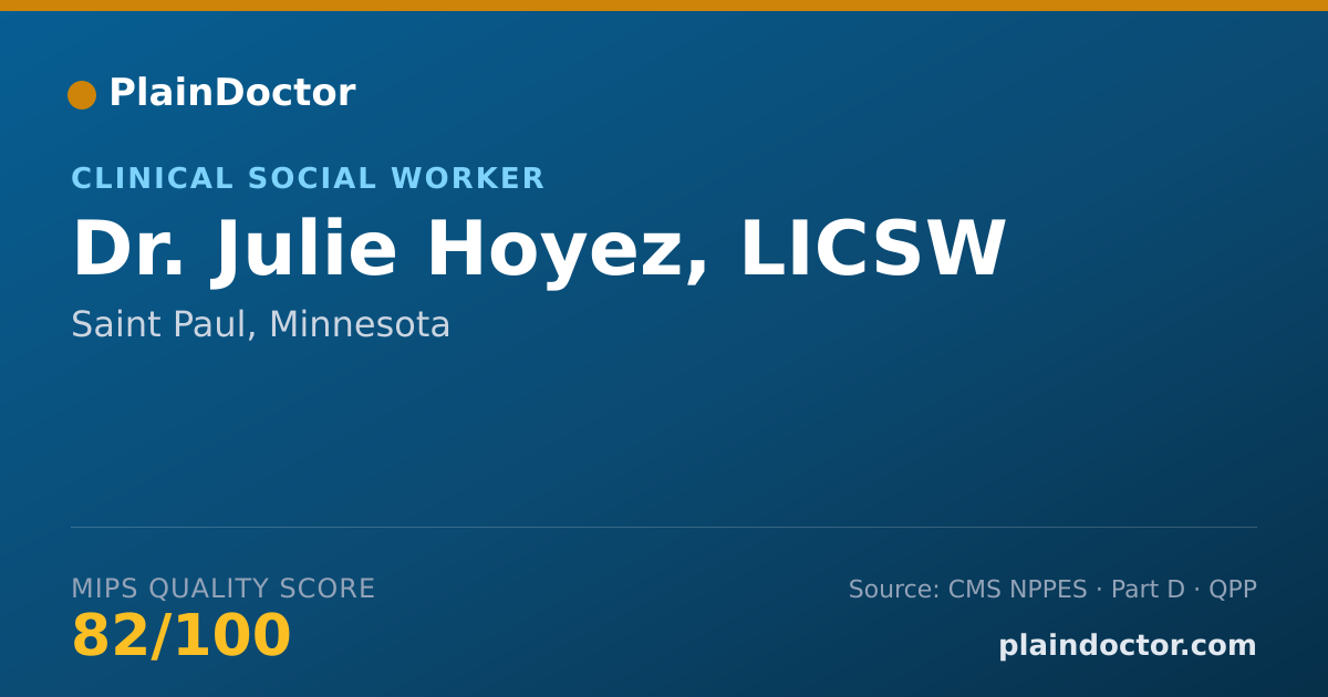 Shareable card for Julie Hoyez, LICSW - Clinical Social Worker, Saint Paul, MN