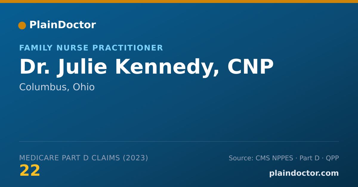 Shareable card for Julie Kennedy, CNP - Family Nurse Practitioner, Columbus, OH