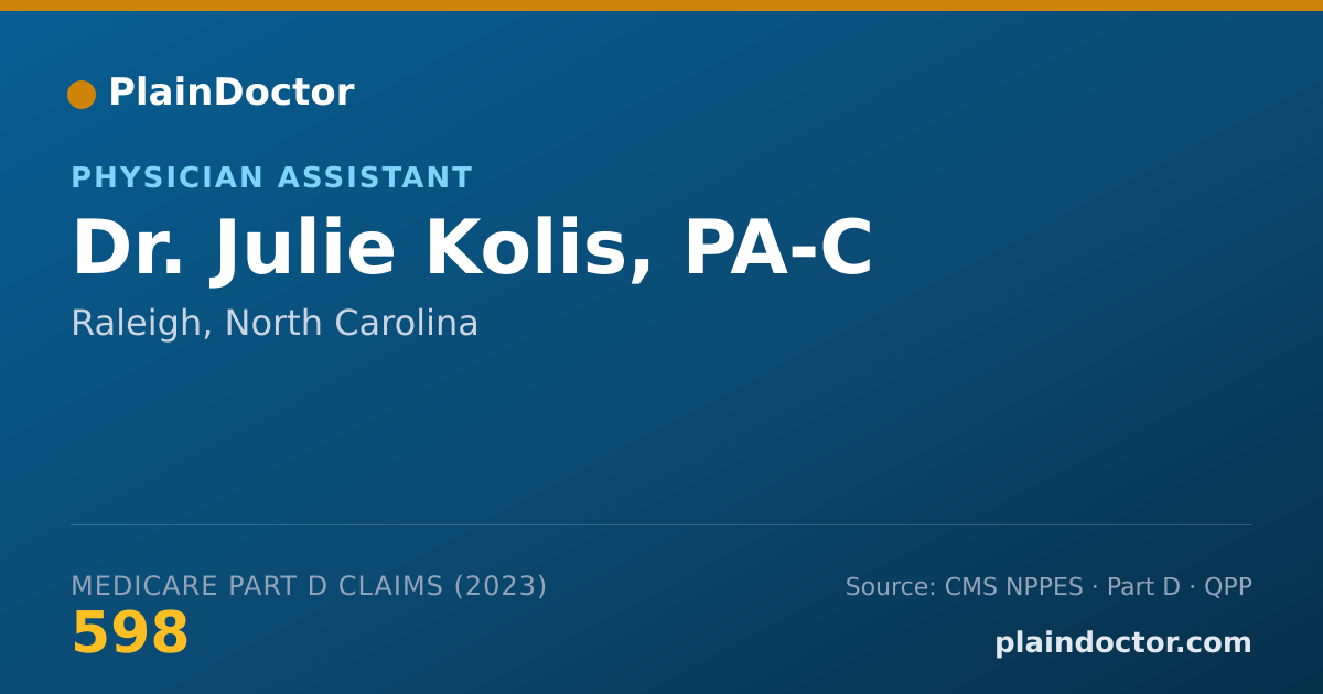 Shareable card for Julie Kolis, PA-C - Physician Assistant, Raleigh, NC