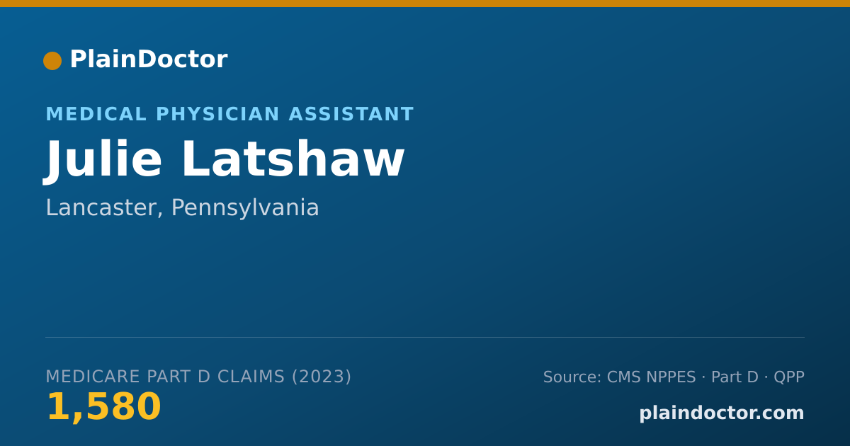 Shareable card for Julie Latshaw - Medical Physician Assistant, Lancaster, PA