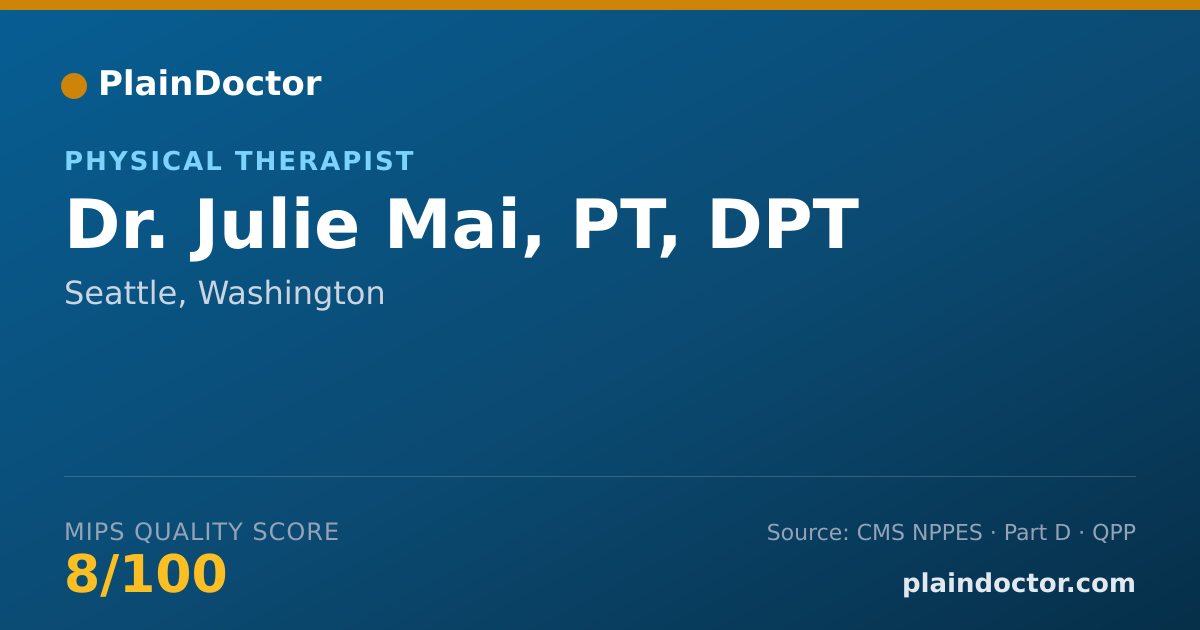Shareable card for Julie Mai, PT, DPT - Physical Therapist, Seattle, WA