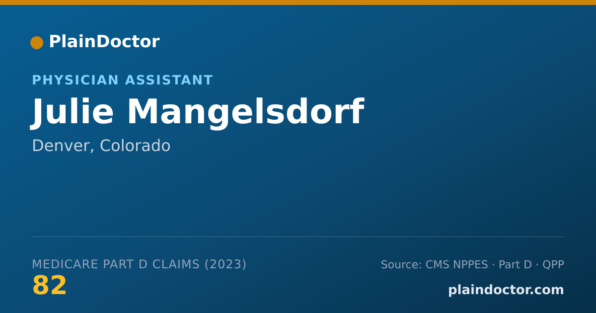 Shareable card for Julie Mangelsdorf - Physician Assistant, Denver, CO