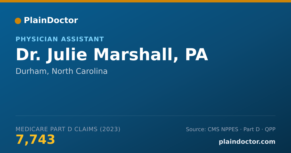 Shareable card for Julie Marshall, PA - Physician Assistant, Durham, NC