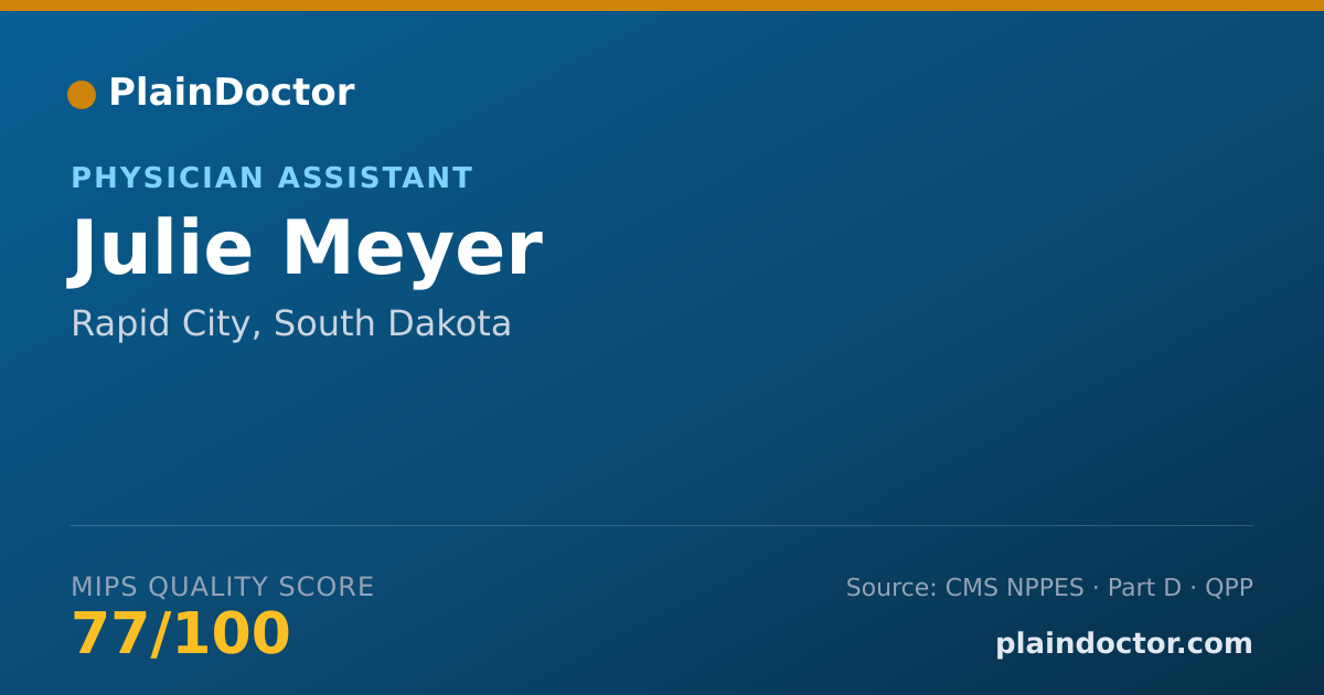 Shareable card for Julie Meyer - Physician Assistant, Rapid City, SD