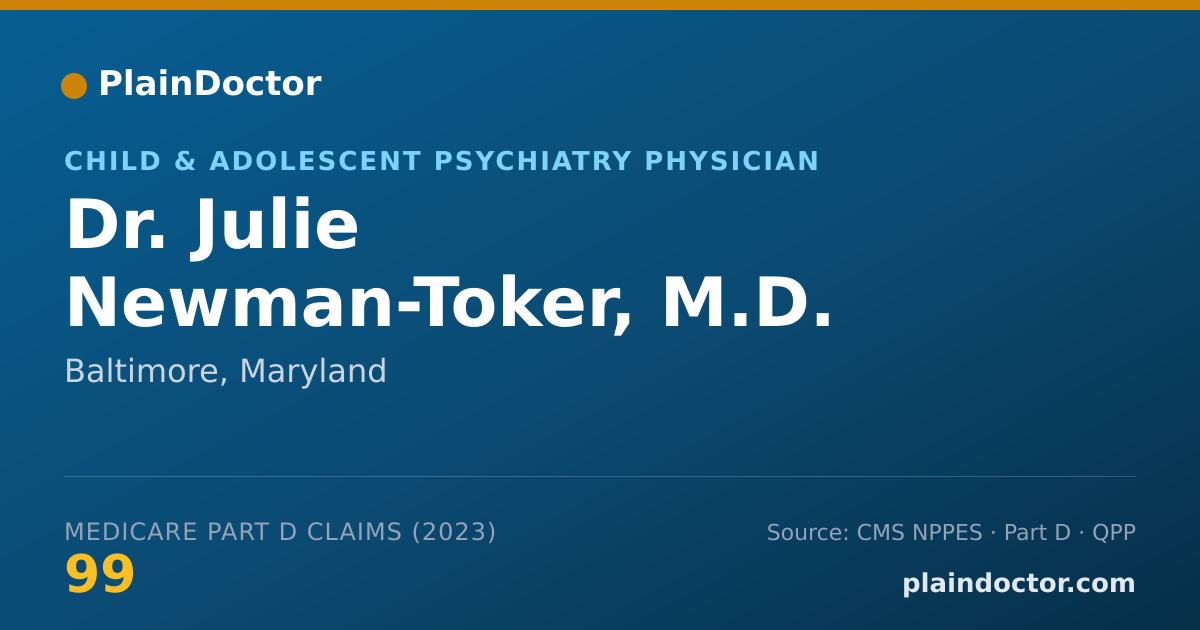 Shareable card for Julie Newman-Toker, M.D. - Child & Adolescent Psychiatry Physician, Baltimore, MD