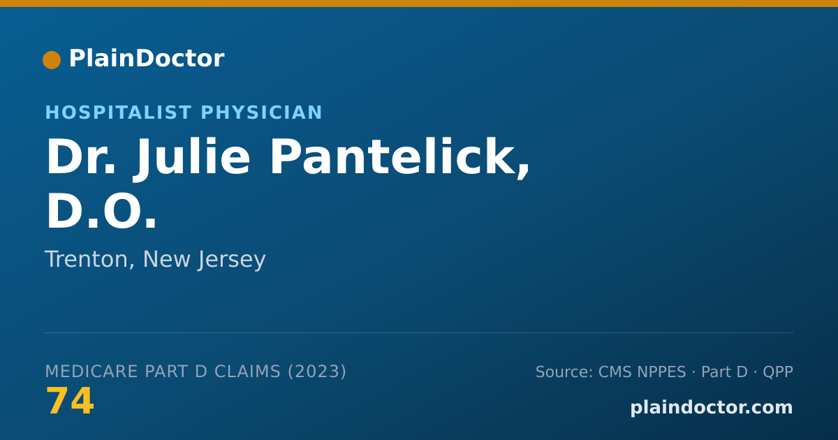 Shareable card for Julie Pantelick, D.O. - Hospitalist Physician, Trenton, NJ
