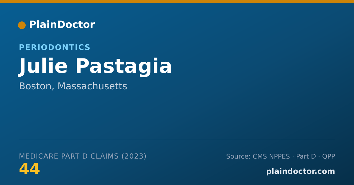 Shareable card for Julie Pastagia - Periodontics, Boston, MA