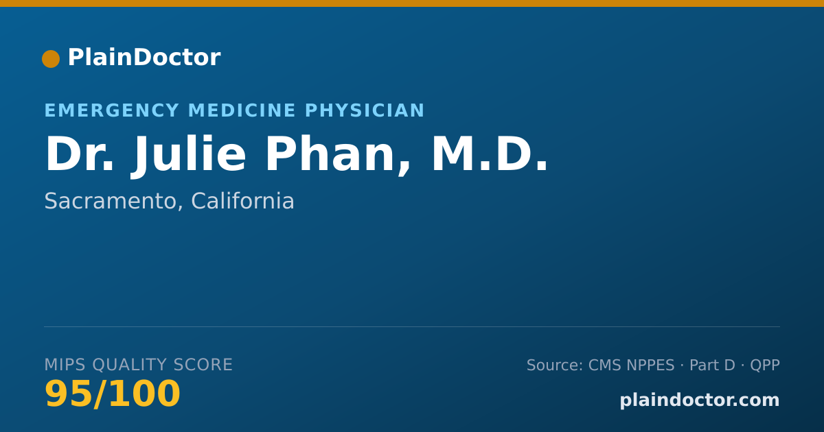 Shareable card for Julie Phan, M.D. - Emergency Medicine Physician, Sacramento, CA