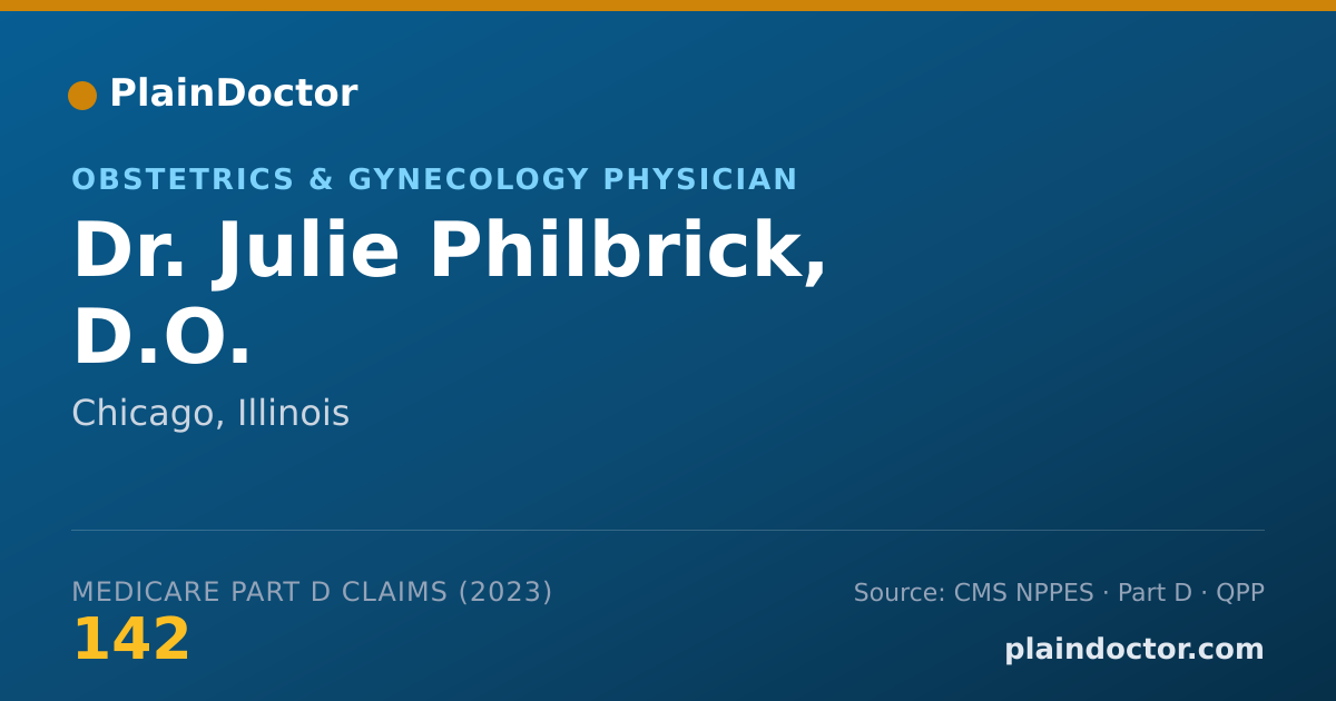 Shareable card for Julie Philbrick, D.O. - Obstetrics & Gynecology Physician, Chicago, IL