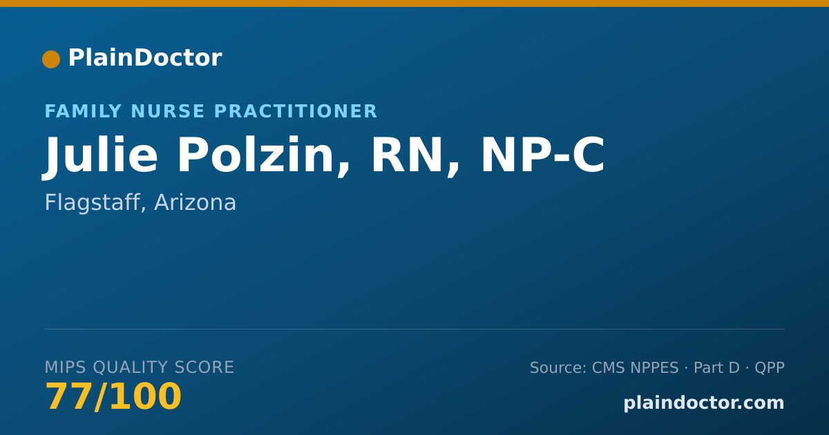 Shareable card for Julie Polzin, RN, NP-C - Family Nurse Practitioner, Flagstaff, AZ