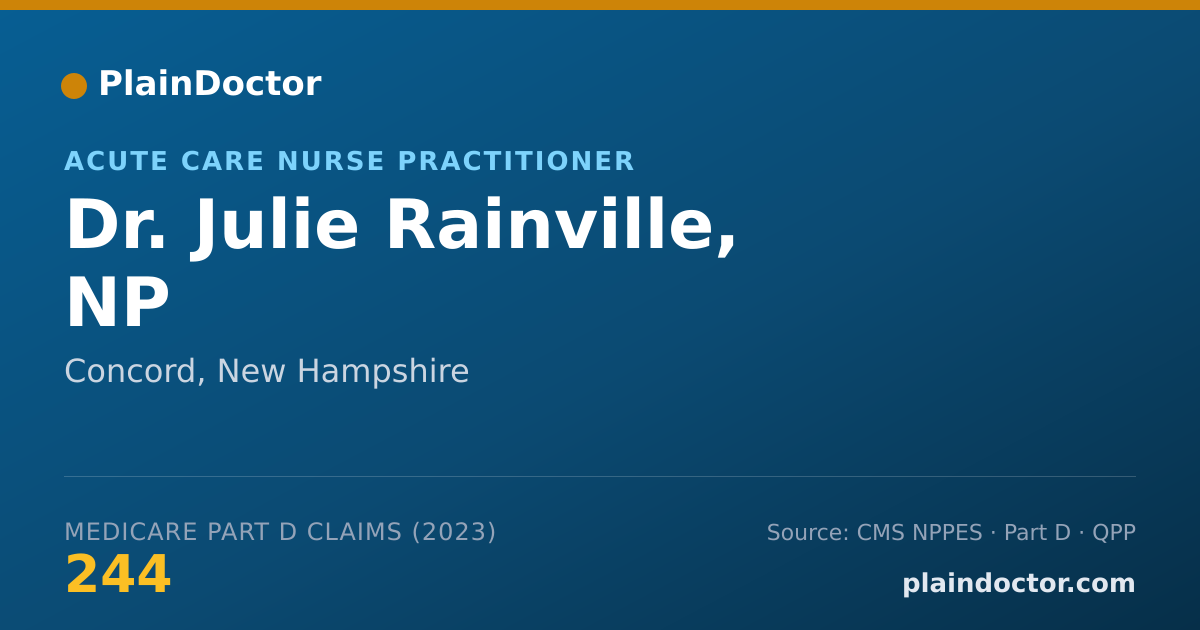 Shareable card for Julie Rainville, NP - Acute Care Nurse Practitioner, Concord, NH