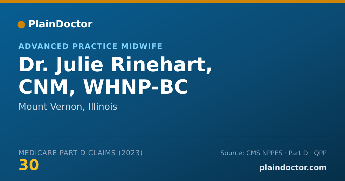 Shareable card for Julie Rinehart, CNM, WHNP-BC - Advanced Practice Midwife, Mount Vernon, IL