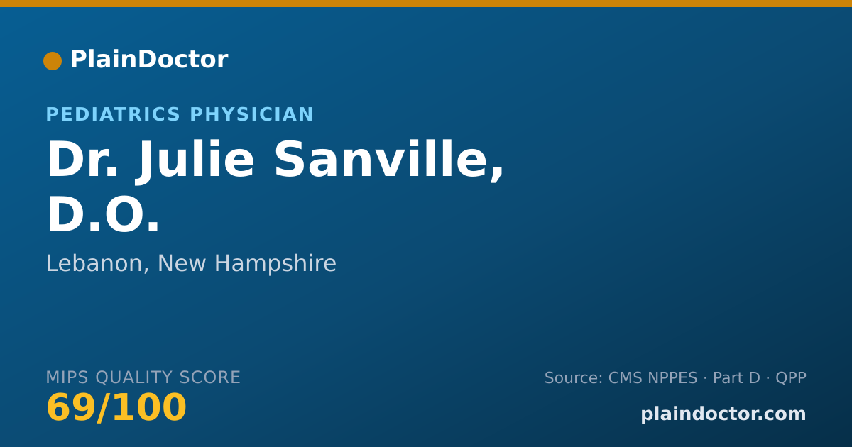 Shareable card for Julie Sanville, D.O. - Pediatrics Physician, Lebanon, NH