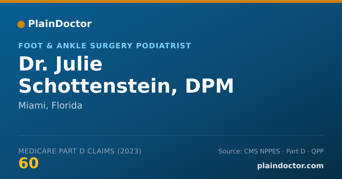 Shareable card for Julie Schottenstein, DPM - Foot & Ankle Surgery Podiatrist, Miami, FL