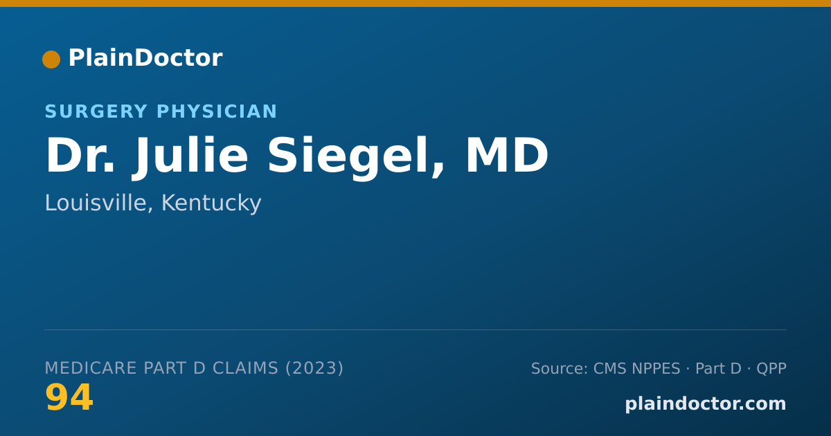 Shareable card for Julie Siegel, MD - Surgery Physician, Louisville, KY
