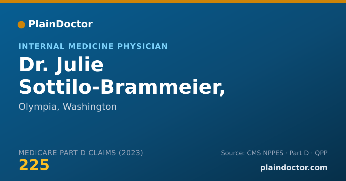 Shareable card for Julie Sottilo-Brammeier, M.D. - Internal Medicine Physician, Olympia, WA