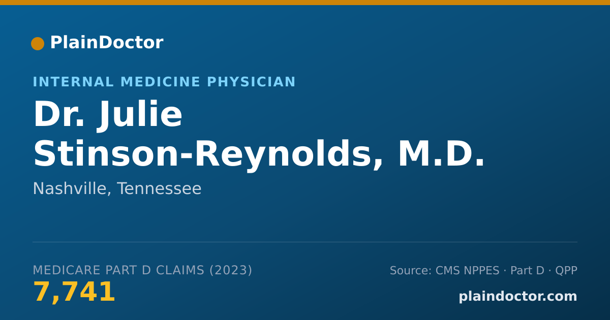 Shareable card for Julie Stinson-Reynolds, M.D. - Internal Medicine Physician, Nashville, TN