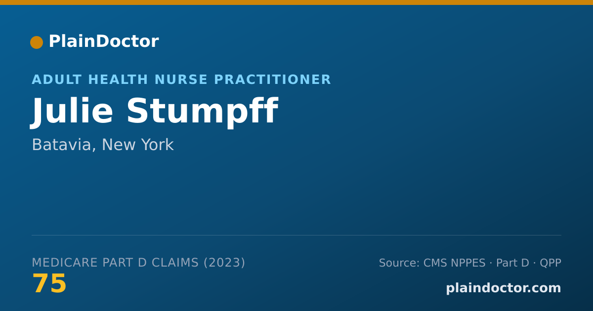 Shareable card for Julie Stumpff - Adult Health Nurse Practitioner, Batavia, NY